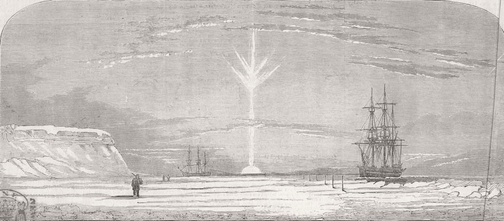 ARCTIC. Sky, Port Leopard 1849 old antique vintage print picture